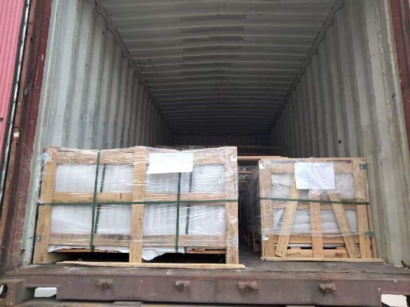Shipping marble crates