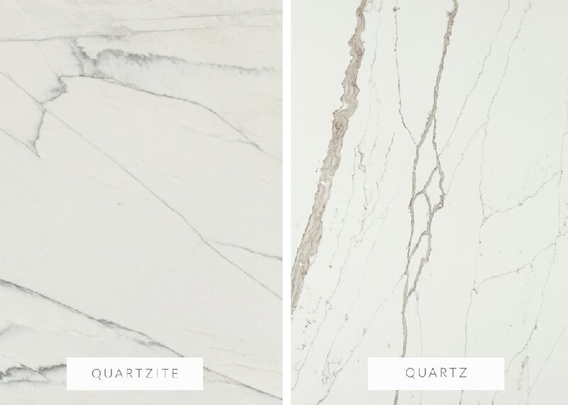 Difference between quartz and quartzite slabs