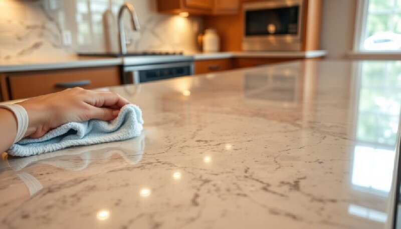 cleaning stone countertop