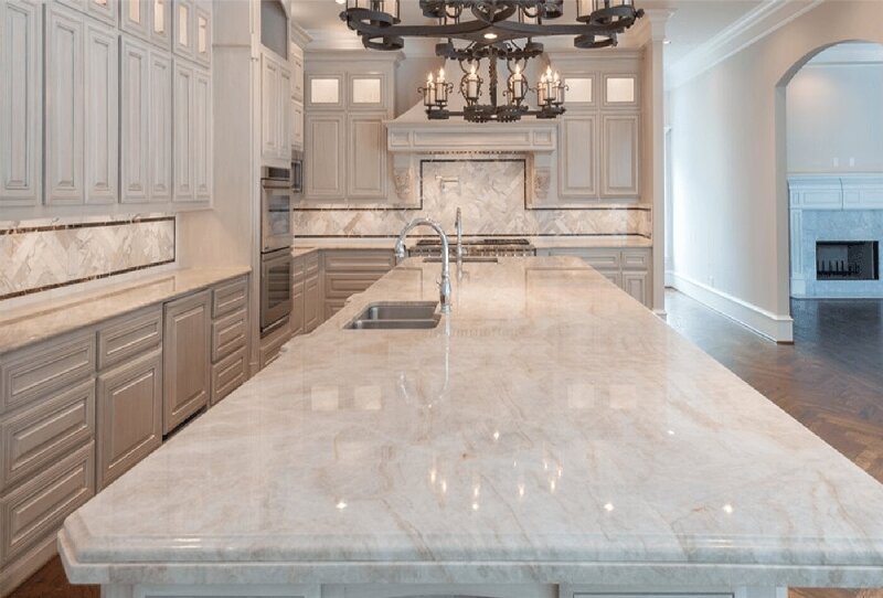quartzite kitchen countertop island